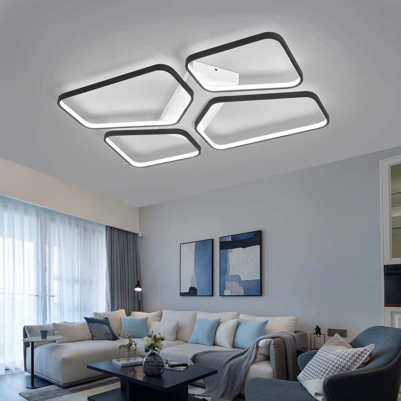 plafonnier à led moderne pour intérieur design élégant - vue 4 sur 8