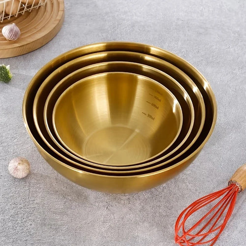 Set trois bols acier inoxydable cuisine mélange salades - vue 3 sur 5