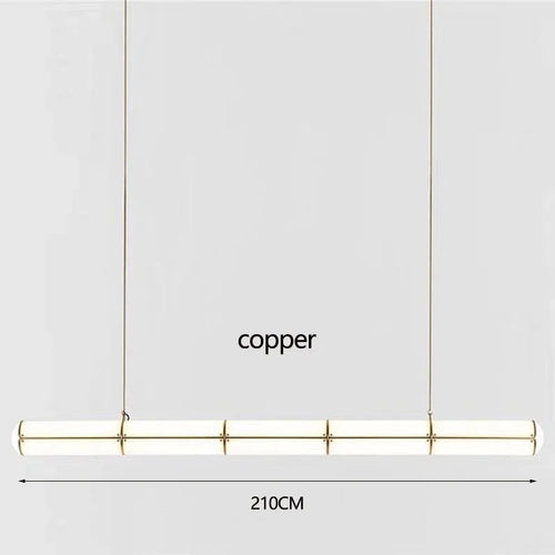 lustre rétro minimaliste design italien avec lampes suspendues acrylique - vue 10 sur 10