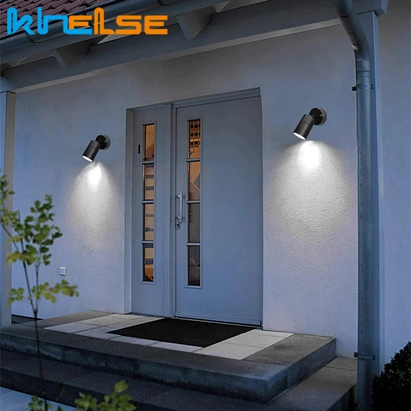 appliques murales extérieures led réglables en acier inoxydable - vue 8 sur 8