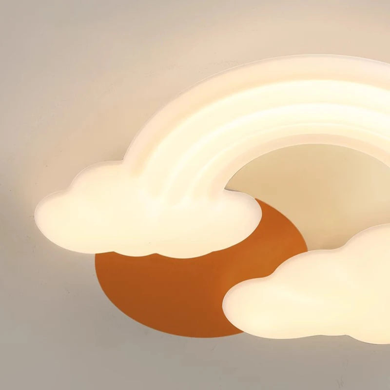 plafonnier romantique nuage arc-en-ciel pour enfant décoratif et moderne - vue 6 sur 7