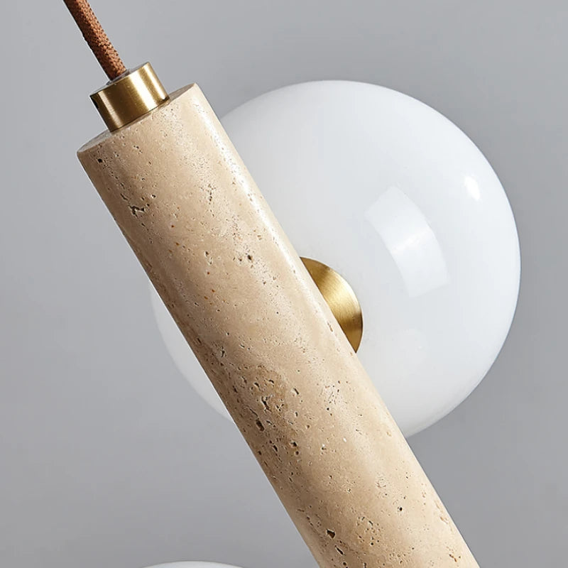 lustre en pierre rétro pour décoration intérieure élégante - vue 6 sur 8
