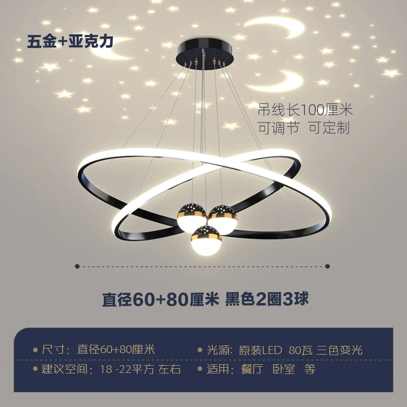 suspension à led étoilée pour un éclairage décoratif intérieur - vue 12 sur 13