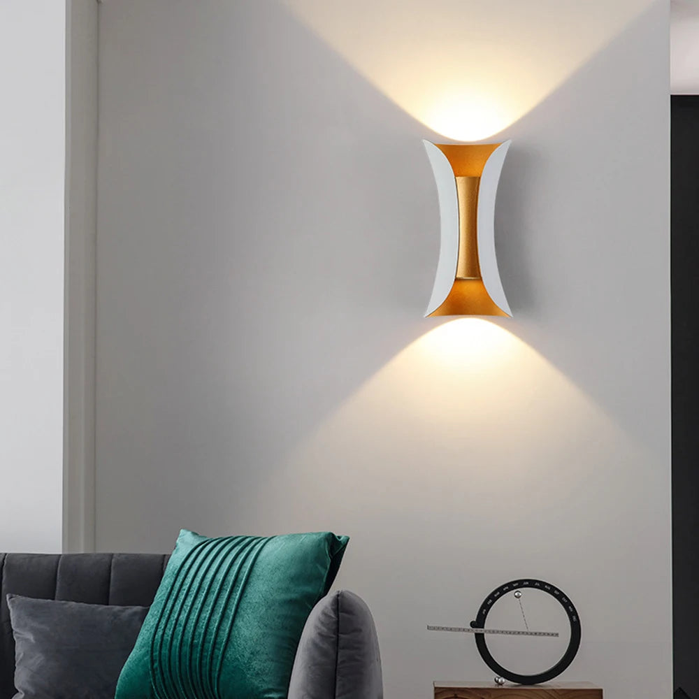 applique murale led moderne en aluminium étanche pour décoration extérieure - vue 5 sur 10