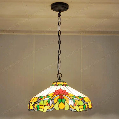 lampe à poser tiffany style européen éclairage nostalgique hôtel - vue 3 sur 6
