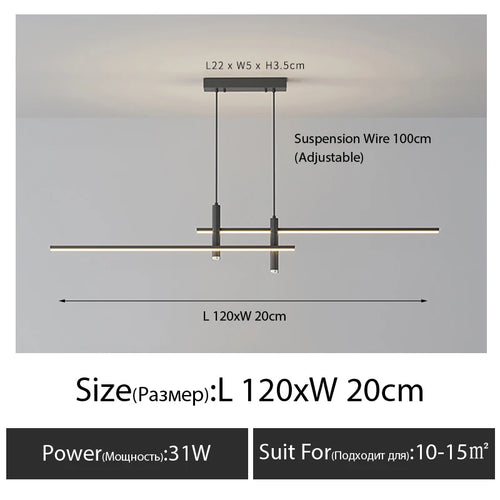 lustre nordique moderne avec projecteur pour restaurant et bar - vue 11 sur 18
