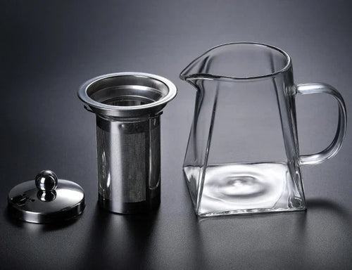 Théière verre résistant avec infuseur inox transparente élégante - vue 7 sur 11
