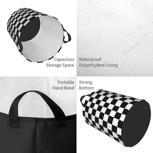 panier à linge pliable personnalisé à damier géométrique pour enfant - vue 11 sur 30