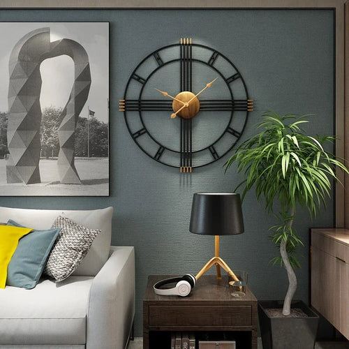 horloge murale moderne décoration nordique créative et silencieuse - vue 5 sur 9