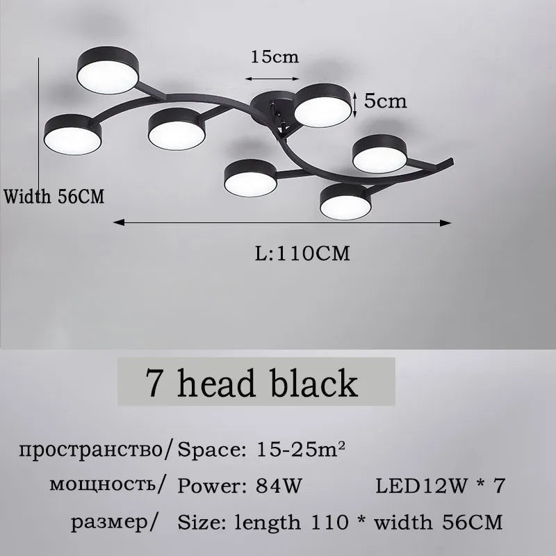 plafonnier led design moderne pour éclairage intérieur élégant - vue 12 sur 17
