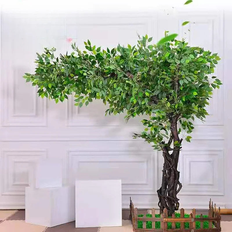 arbre artificiel banyan décoratif pour intérieur et hôtel - vue 1 sur 14