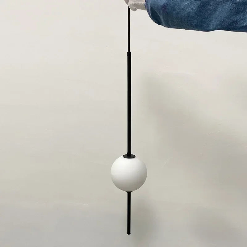 Nordique Simple boule de verre suspension lumières salle à manger chambre décor lampe suspendue Restaurant Bar Suspension lustres éclairage - vue 4 sur 10