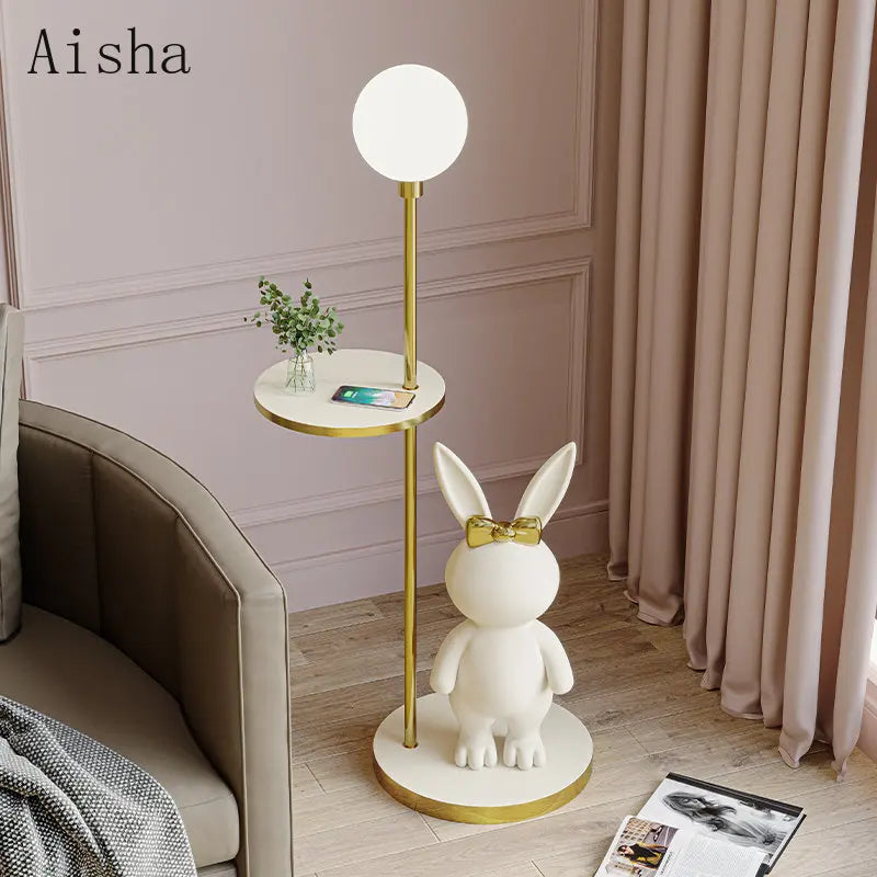 lampadaire nordique design lapin pour chambre enfant - vue 4 sur 11
