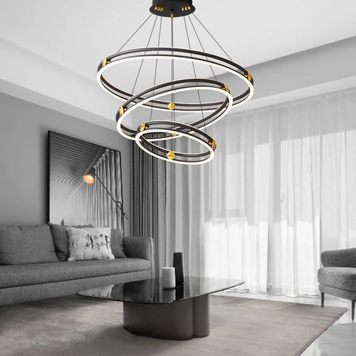 lustre led circulaire minimaliste dimmable éclairage rmodern - vue 5 sur 11