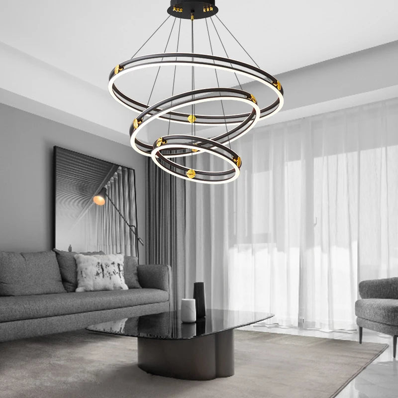 lustre led circulaire minimaliste dimmable éclairage rmodern - vue 5 sur 11