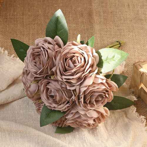 bouquet de roses artificielles décoration intérieure et extérieure fleurs faux - vue 8 sur 18