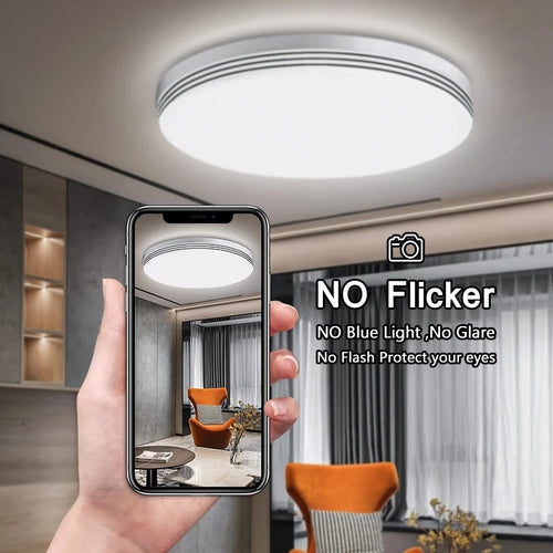 plafonnier rond ultra-mince led moderne pour éclairage intérieur - vue 2 sur 14