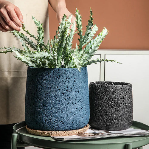 pot de fleur moderne en ciment pour décoration intérieure et extérieure - vue 5 sur 19