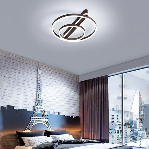 plafonnier led simple acrylique circulaire style nordique - vue 7 sur 10