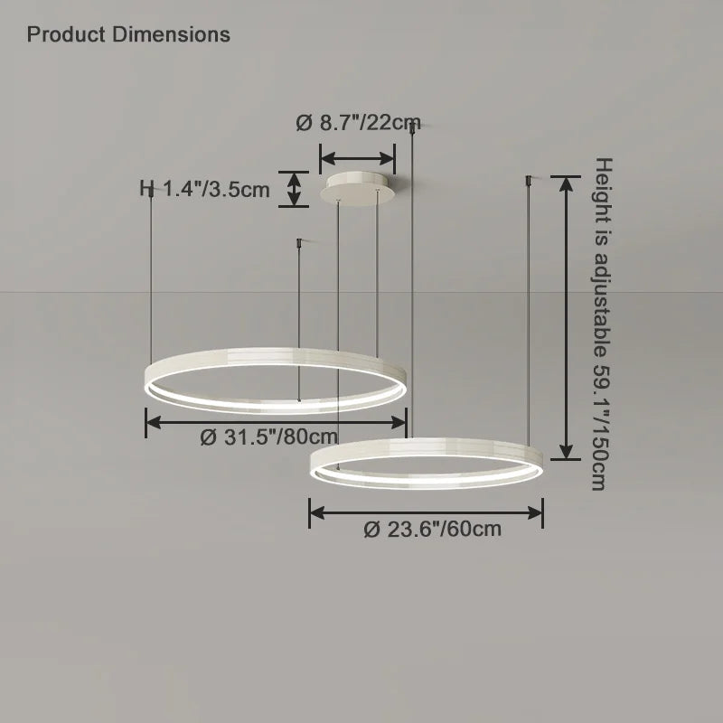 lustre en anneau moderne pour éclairage intérieur décoratif - vue 14 sur 16