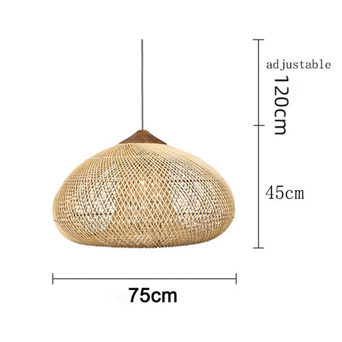 Suspension vintage d'Asie du Sud-Est Lampes en rotin de haute qualité Salle à manger Restaurant Cuisine Luminaires Loft Luminaires - vue 27 sur 27