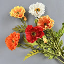 lot de 2 coquelicots artificiels pour décoration de fêtes et festivals