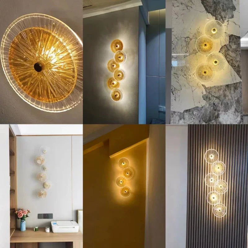 Applique moderne salon fond décoration créative couloir chambre restaurant verre lumières Led applique couloir éclairage - vue 5 sur 10