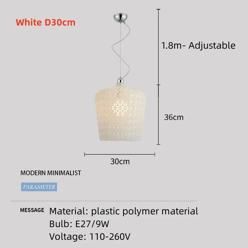 lustre italien moderne creux décoratif avec lumières led acryliques - vue 17 sur 16