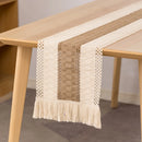 Chemin de table coton lin brodé style champêtre