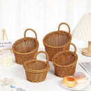 panier de rangement en rotin tissé à la main pour fruits légumes et fleurs