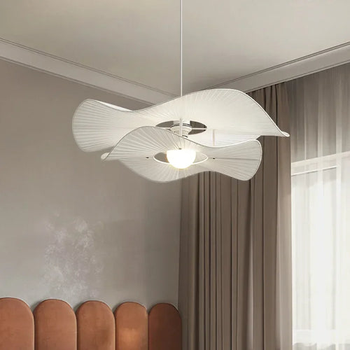 lustre moderne en tissu plissé pour décoration intérieure élégante - vue 2 sur 7