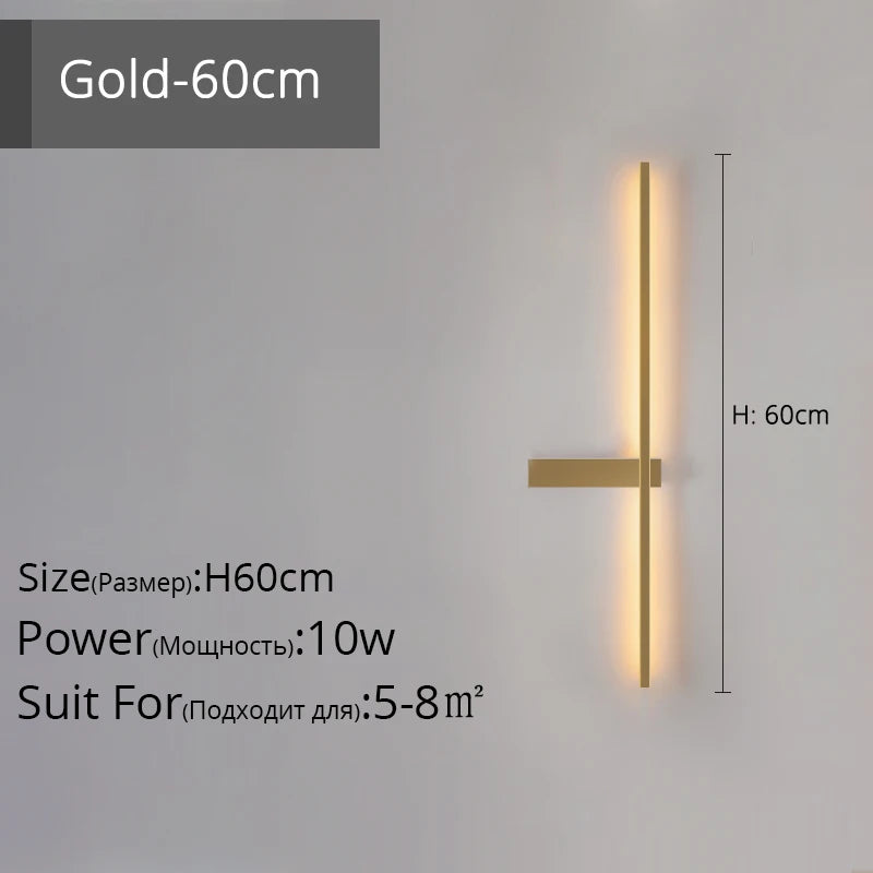 applique murale led minimaliste en aluminium pour éclairage intérieur - vue 8 sur 18
