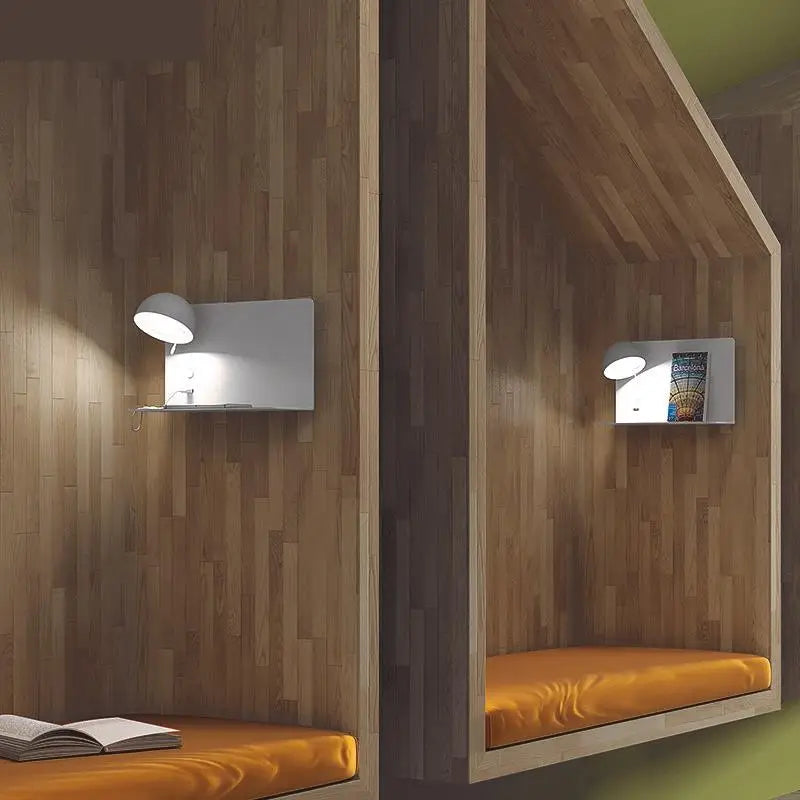 applique murale nordique multi-usages avec port usb - vue 5 sur 9