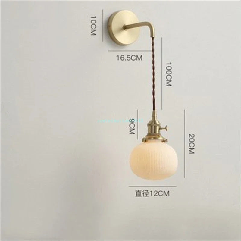 applique murale led nordique moderne en céramique vintage - vue 3 sur 15