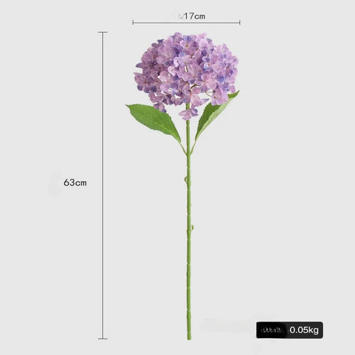 branche d'hortensia artificielle pour décoration intérieure et bureau - vue 6 sur 12