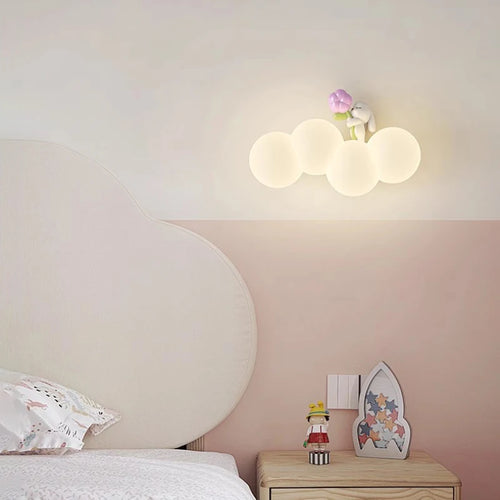 lampe nuage arc-en-ciel led pour enfants créative et chaleureuse - vue 2 sur 3