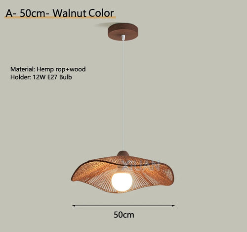 lustre suspendu wabi-sabi en corde de chanvre - vue 14 sur 24