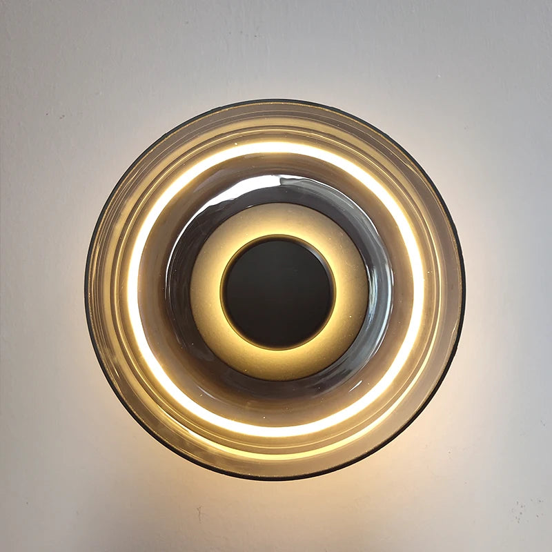 Applique murale intérieure nordique moderne en verre Led bol éclairage salon chevet applique murale couloir escaliers allée balcon décor lampes - vue 5 sur 9