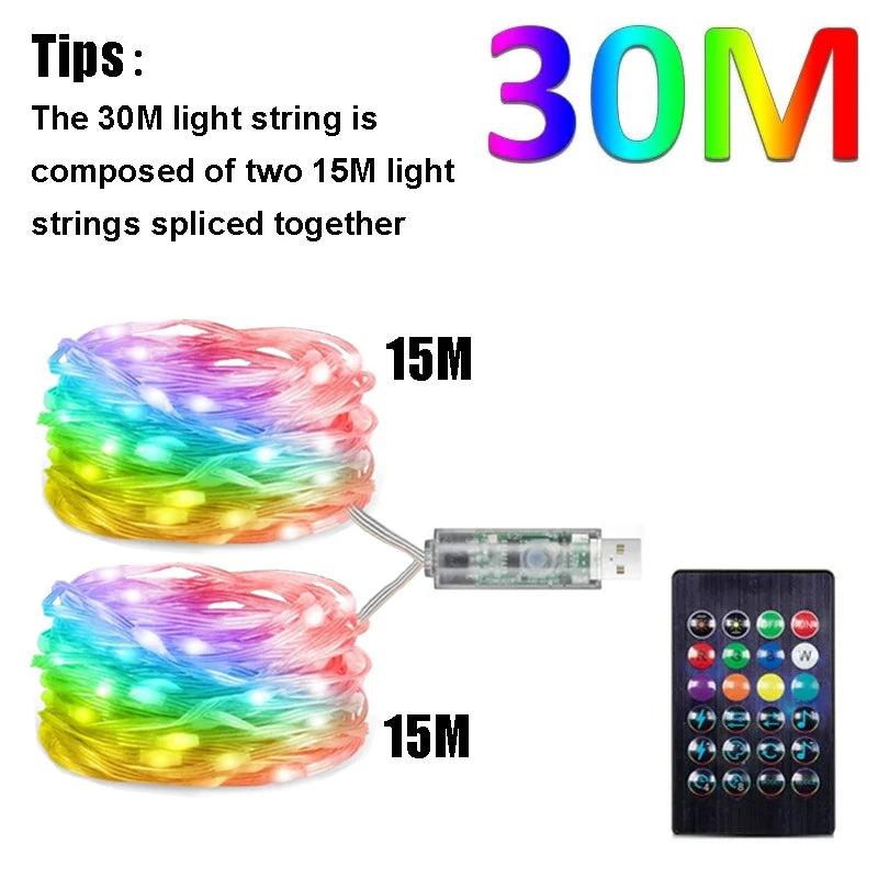 guirlande lumineuse led intelligente bluetooth pour fêtes et décorations - vue 11 sur 12