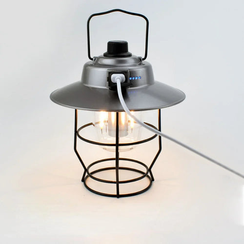 lampe de tente rétro portable pour camping et randonnée - vue 3 sur 8