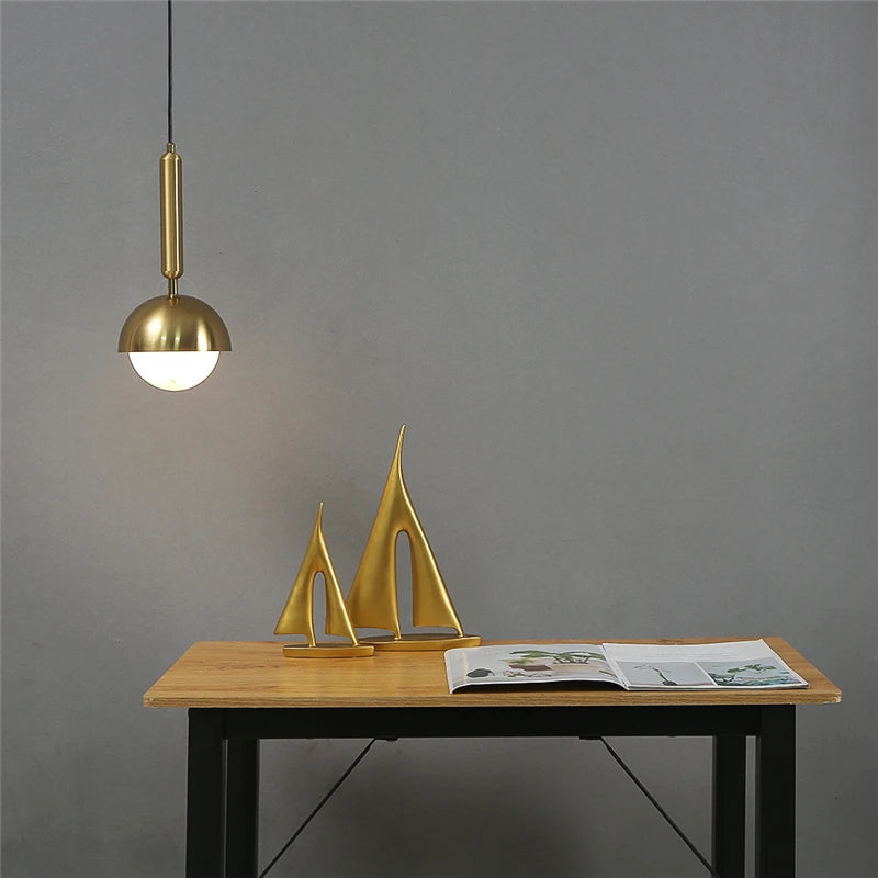suspension en fer d'art moderne avec éclairage led - vue 5 sur 8