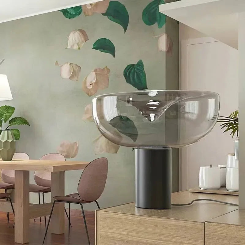 lampe de chevet design radar en verre moderne décorative - vue 4 sur 12