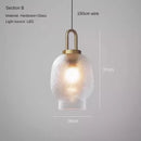 lustre en verre minimaliste au style luxueux et léger