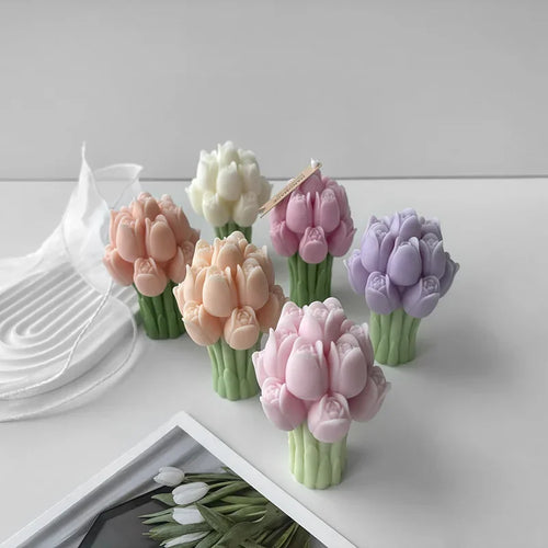 moule en silicone 3d pour fleurs et bougies artisanales - vue 5 sur 7