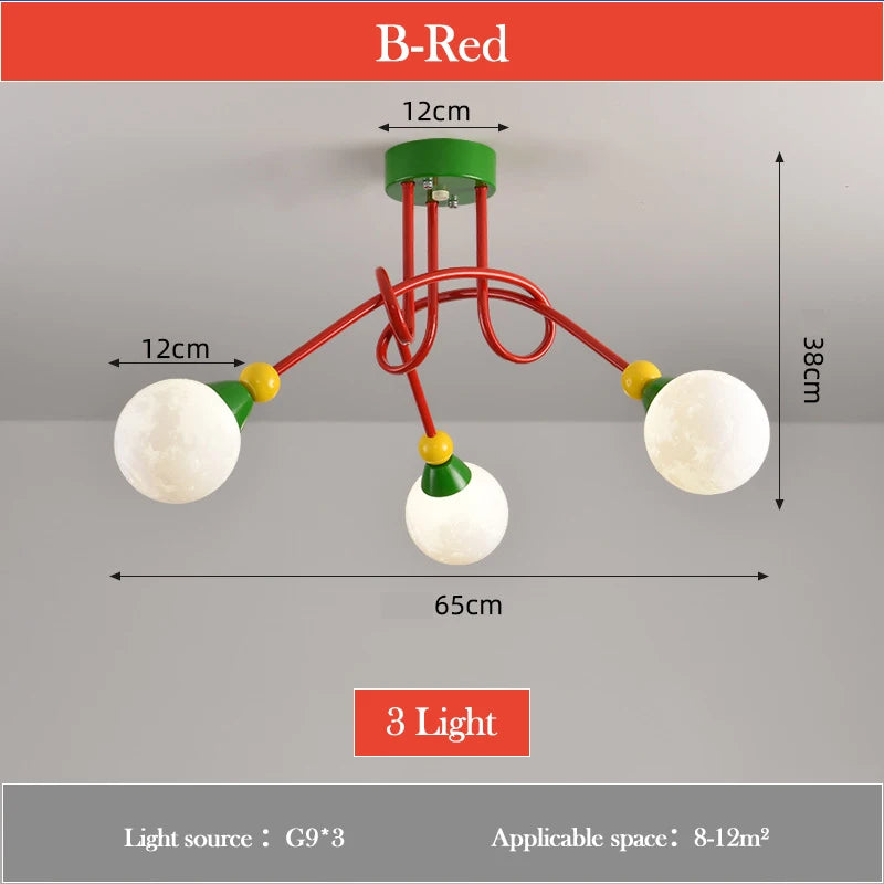 plafonnier 3d lune bulle pour chambre enfant décoration magique
