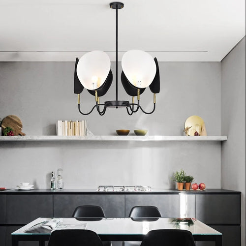 lustre postmoderne nordique à 6 têtes design contemporain - vue 3 sur 7