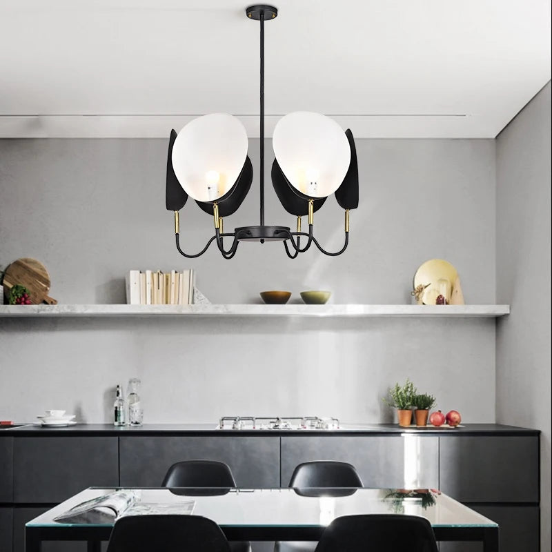 lustre postmoderne nordique à 6 têtes design contemporain pour intérieur - vue 3 sur 7