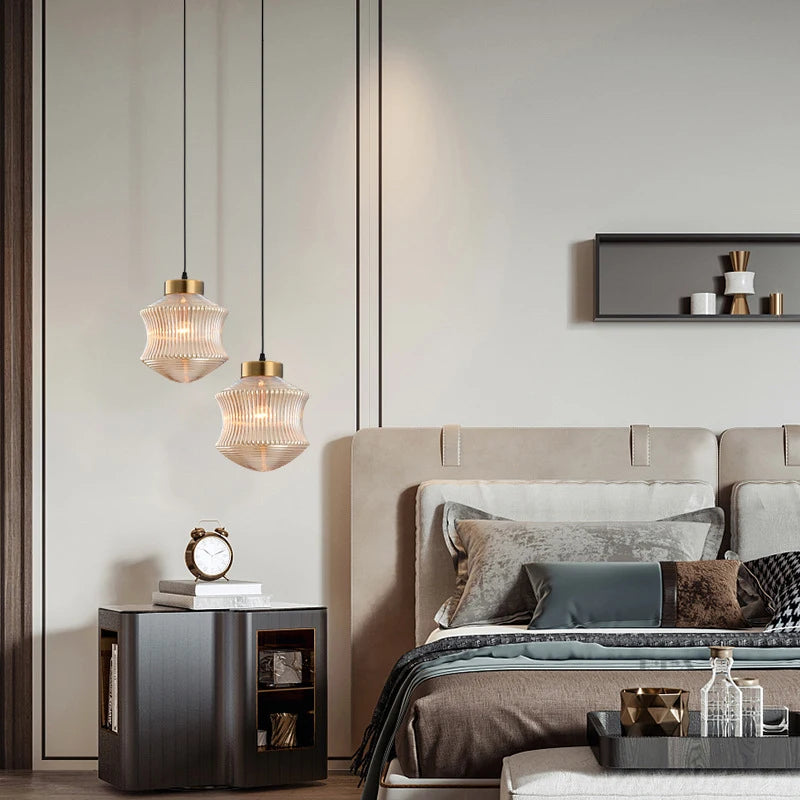 suspension en verre teinté pour décoration intérieure moderne - vue 2 sur 8