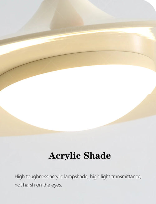 suspension led design moderne avec protection oculaire en fer et acrylique - vue 6 sur 8