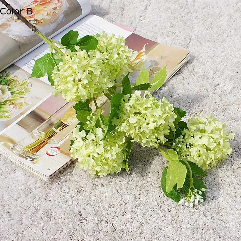 hortensia boule de neige luxe fleurs artificielles pour décoration intérieure - vue 5 sur 6